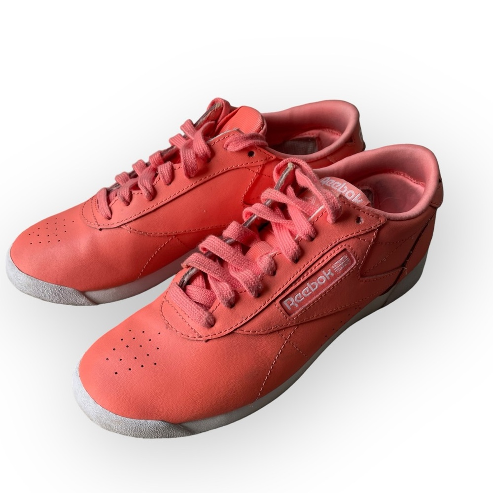 Reebok orange peach colored  sneakers - Picture 5 of 12